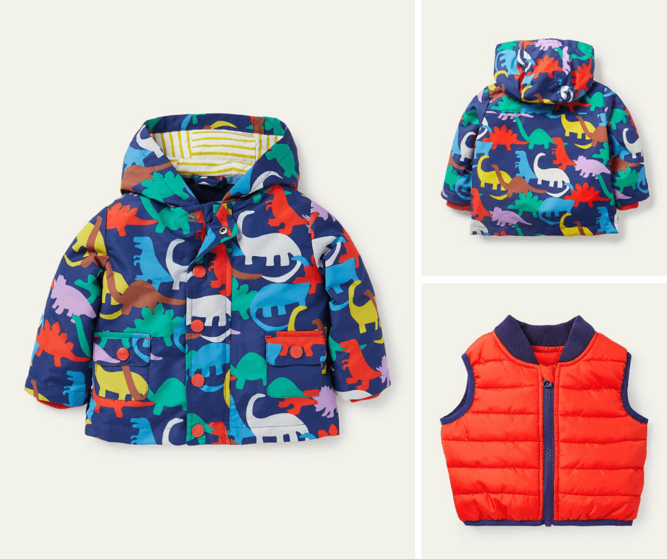 Dino 3-In-1 Printed Jacket