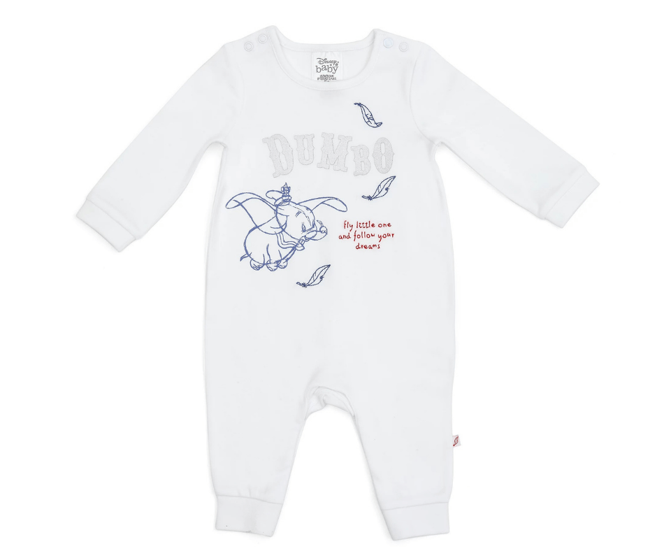 Disney Store Dumbo Baby Long Sleeve Romper