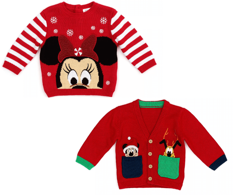 Minnie & Mickey Mouse Holiday Cheer Baby Jumper & Cardigan