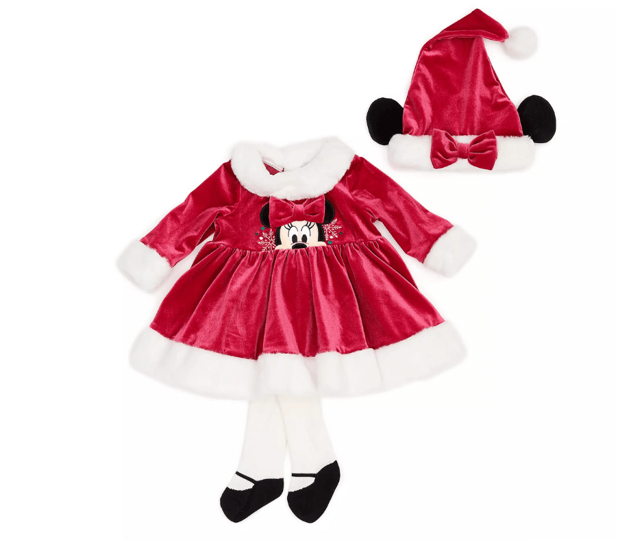 Minnie Mouse Holiday Cheer Baby Dress and Tights Set