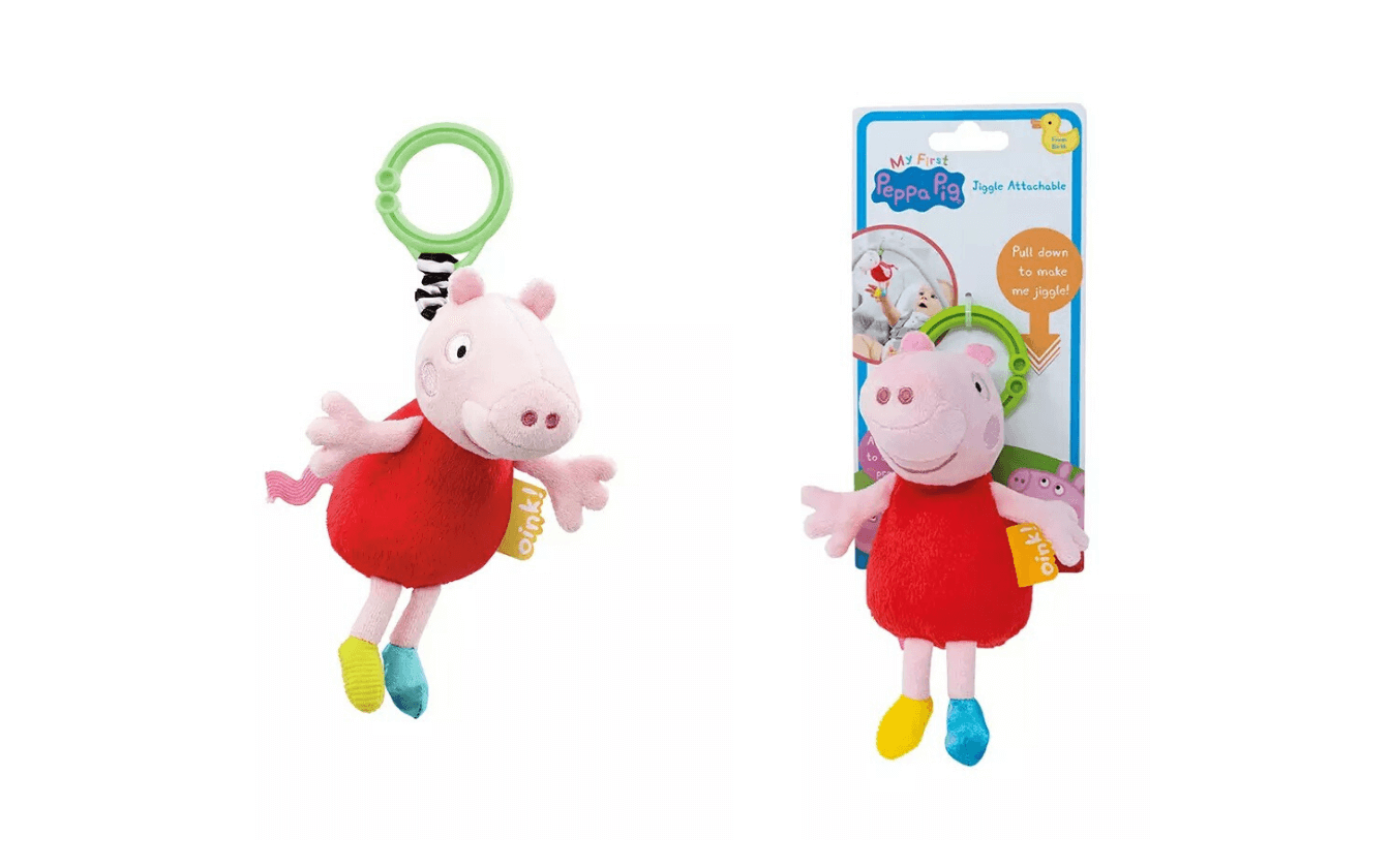 Adorable My First Peppa Jiggle Attachable Toy