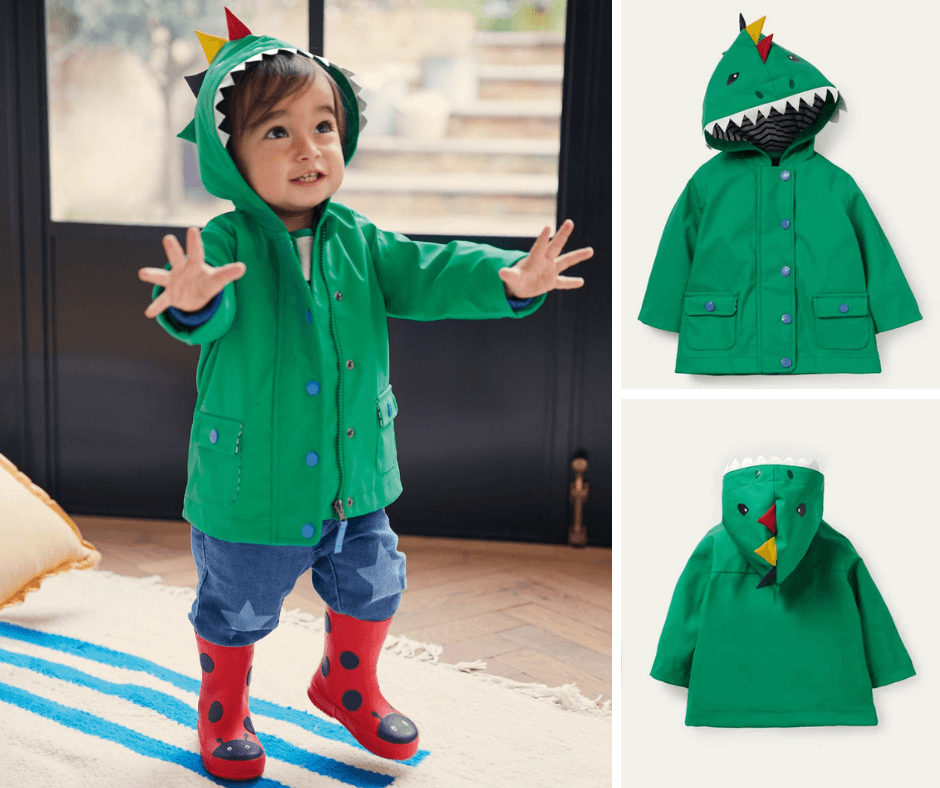 Shower-Resistant Dino Raincoat