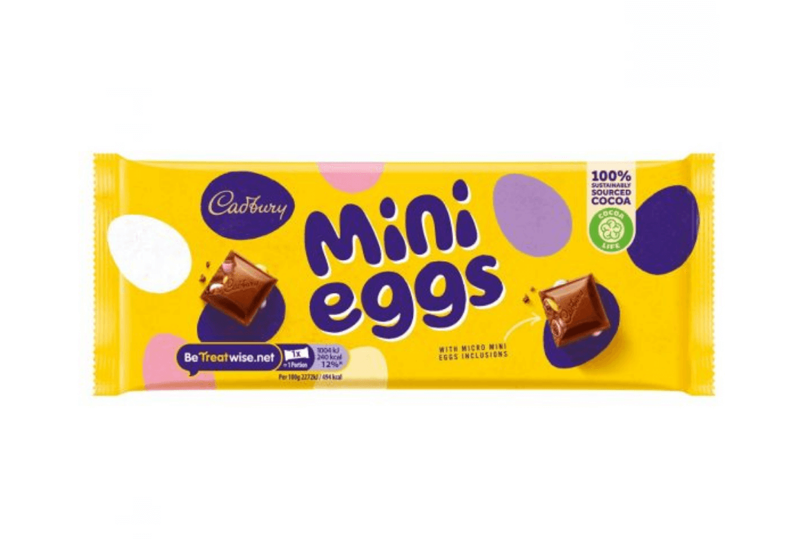 You can now get BARS of MINI EGGS Dairy Milk!