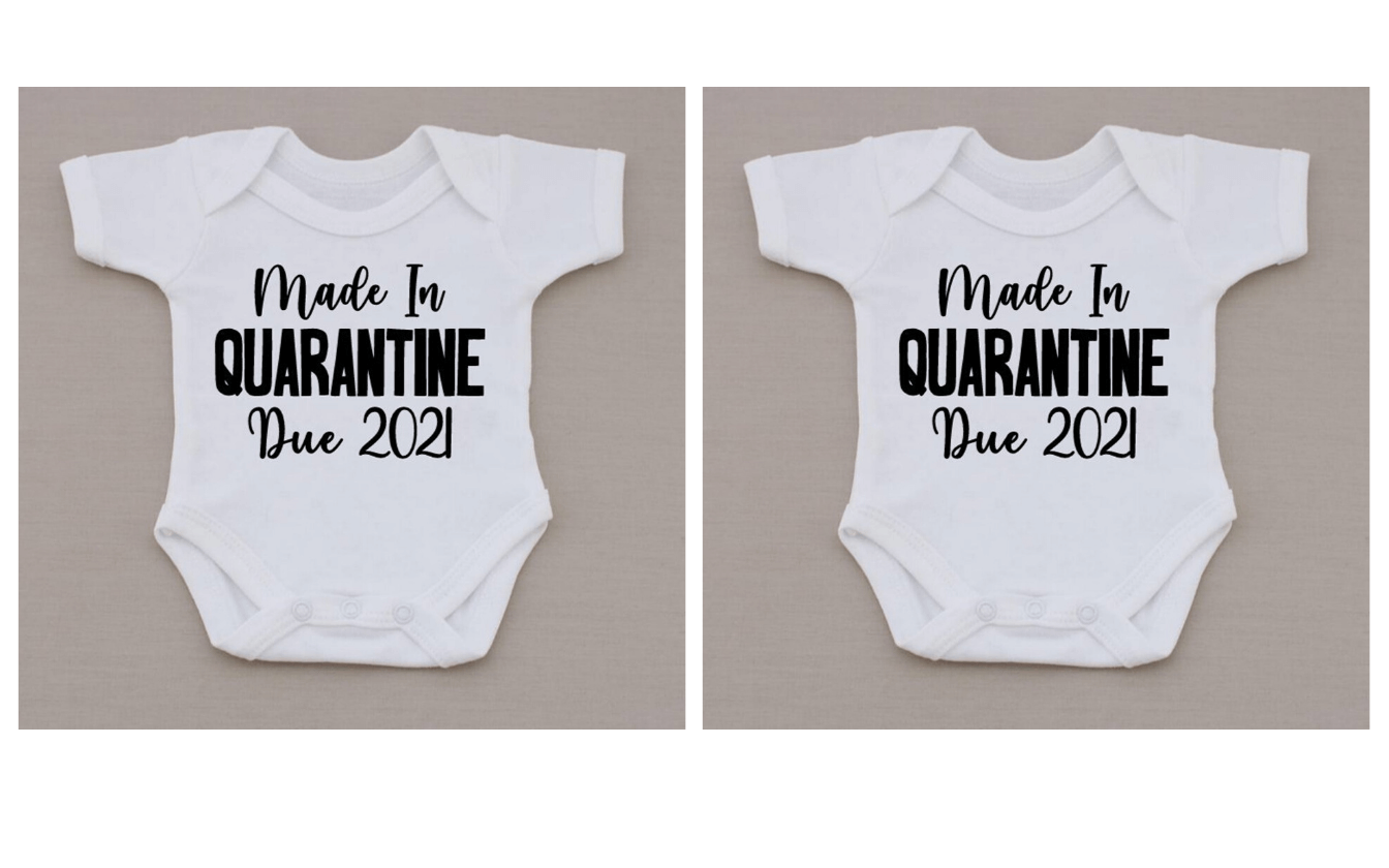 Pregnancy Announcement Vest - Made In Quarantine, Due 2021